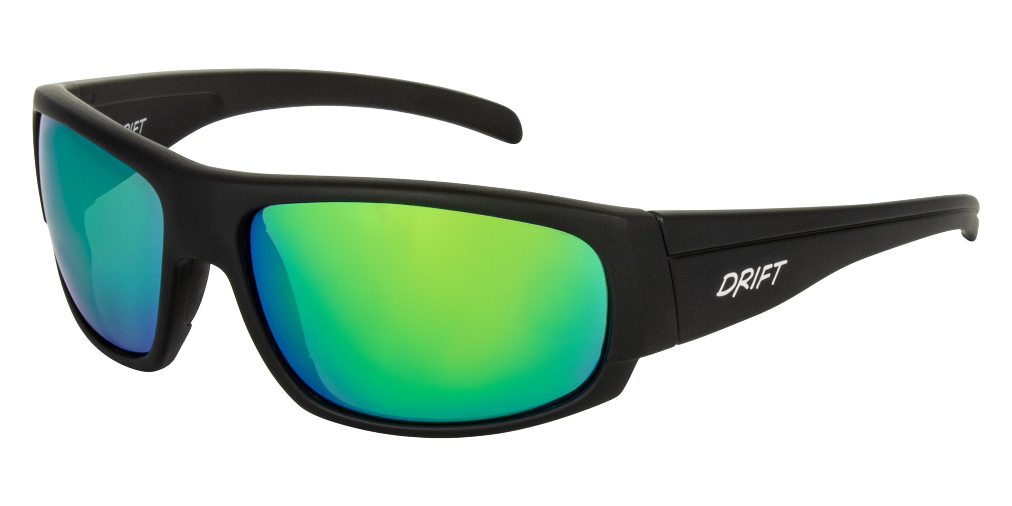 ARCADIAN Matt black- Grey w.Green blue IRD - Drift Eyewear Australia