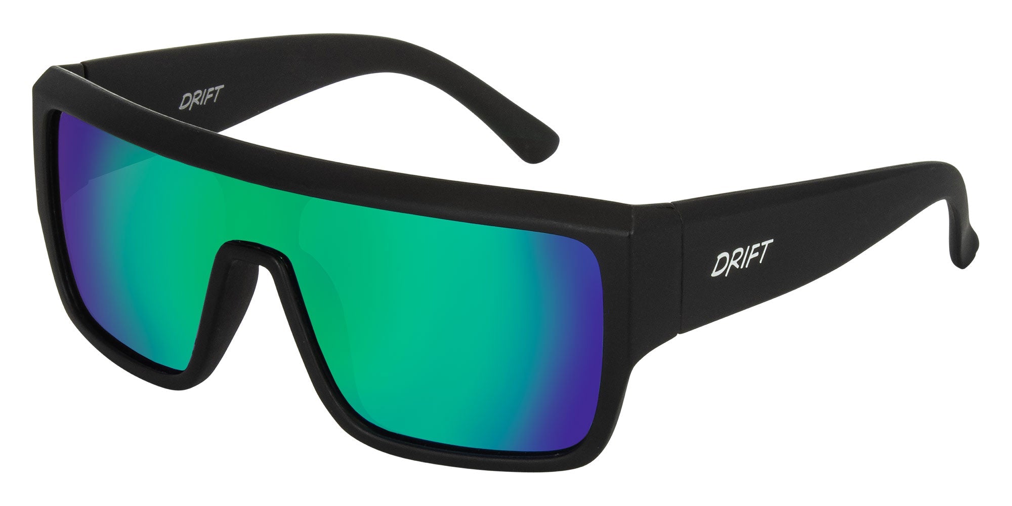 OAHU Matt black- Grey POL green IRD lens - Drift Eyewear Australia