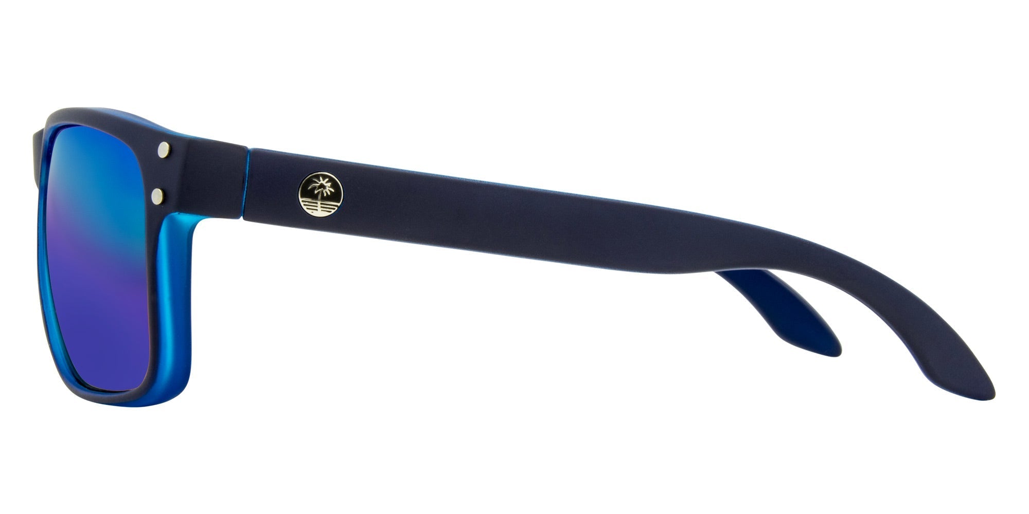 TAHITI Matt navy xtl blue- Grey w.blu grn iridium - Drift Eyewear Australia