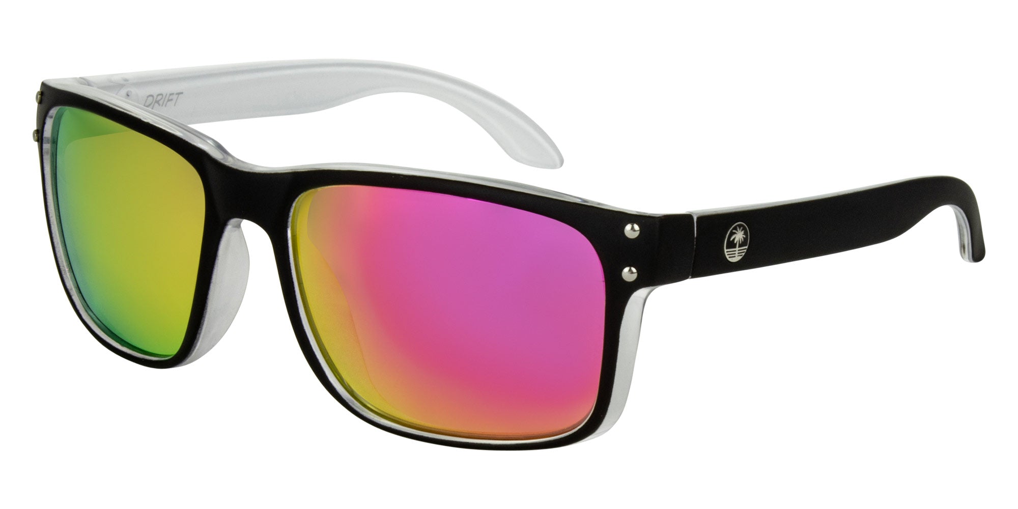 TAHITI Matt black xtl white- Grey w. rainbow IRD - Drift Eyewear Australia