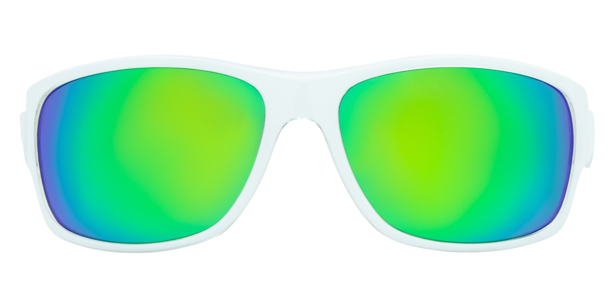 RINCON Gloss white- Grey w. green iridium - Drift Eyewear Australia