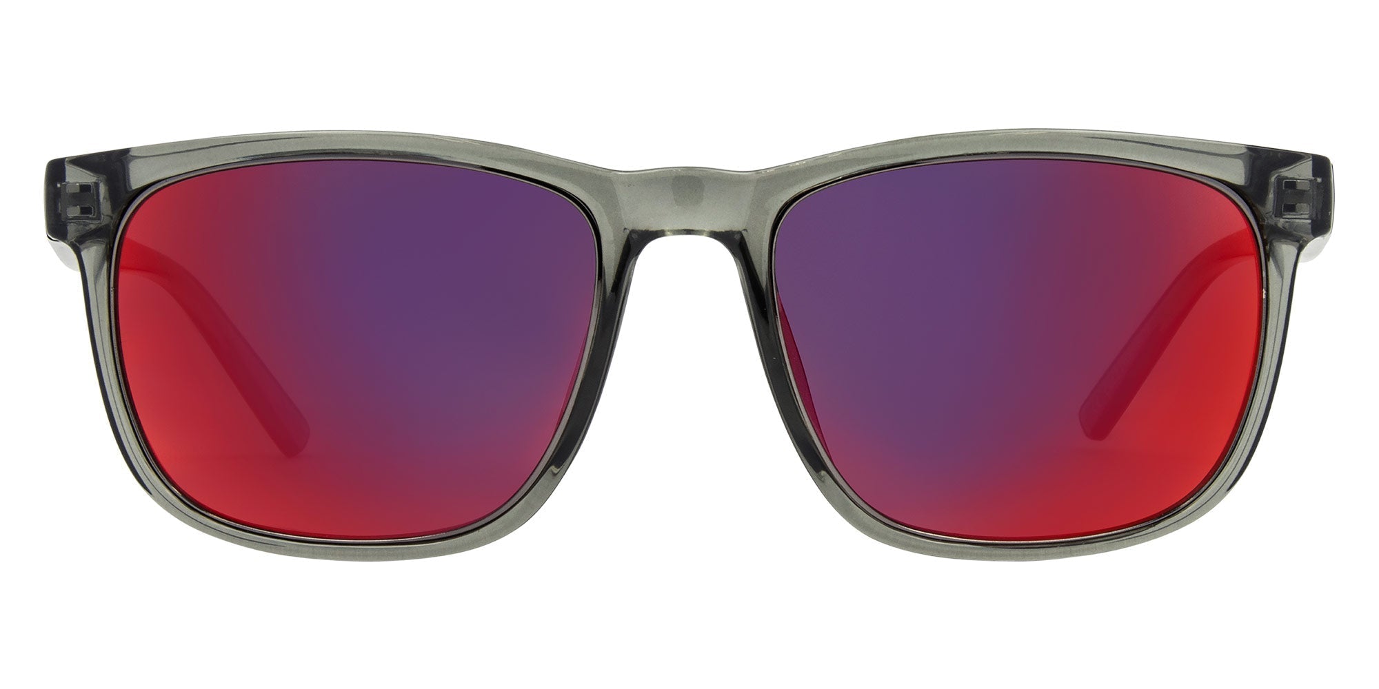 OMBRE Gloss xtal grey- Grey w red iridium - Drift Eyewear Australia