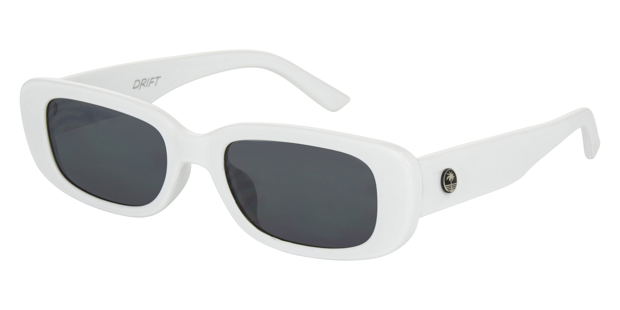 DEJA Gloss white- Grey lens - Drift Eyewear Australia