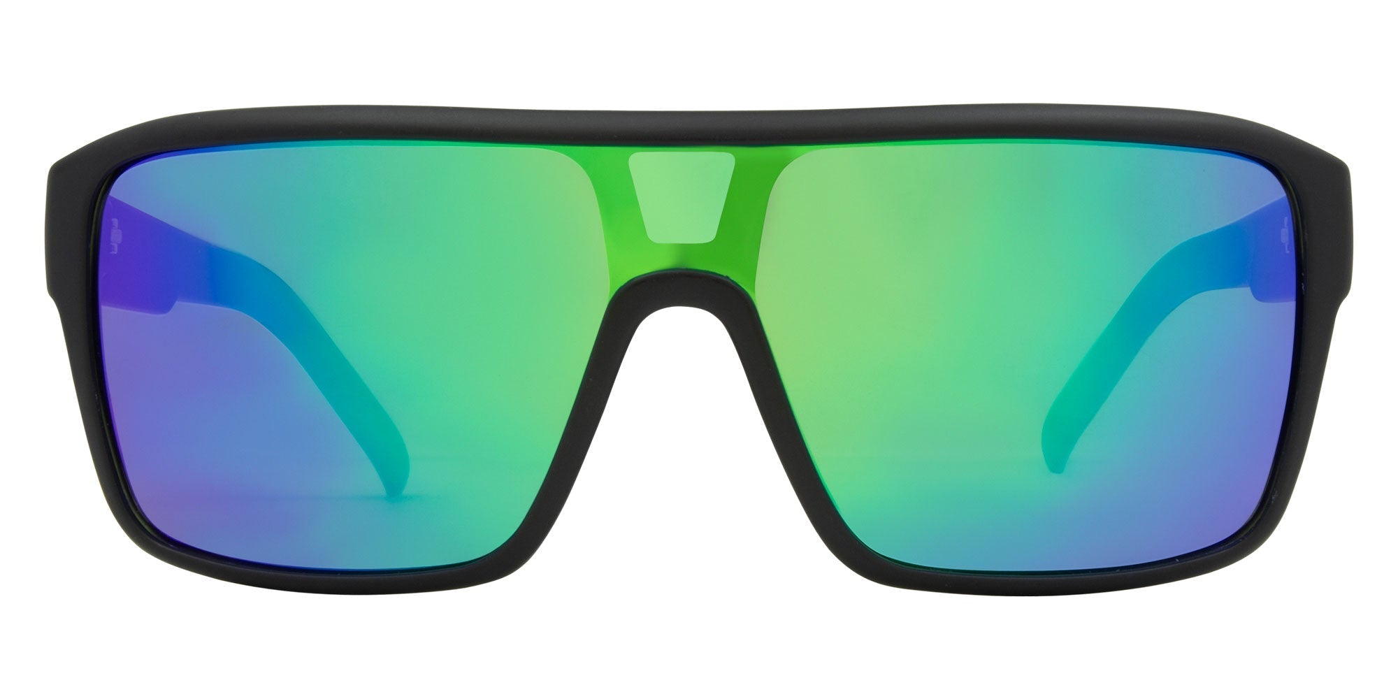 HUXLEY Matt black w.Grey w green ird print temple - Drift Eyewear Australia