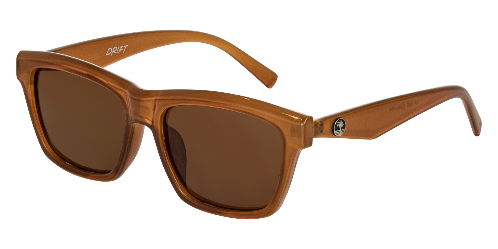 TATLER Gloss translucent maple- Brown lens - Drift Eyewear Australia